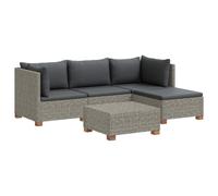vidaXL 5 pz Set Lounge in Rattan con Cuscini GENDT Rattan naturale