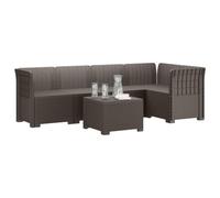 vidaXL 5-Zits Tuin Sofa Rattan Look PP Lichtgrijs