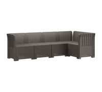 vidaXL 5-Zits Tuin Sofa Rattan Look PP Lichtgrijs