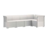 vidaXL 5-Zits Tuin Sofa Rattan Look PP Wit