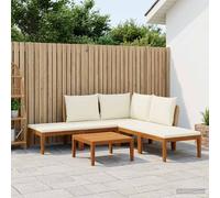 vidaXL 6 pz Legno massiccio di acacia e corda Naturale