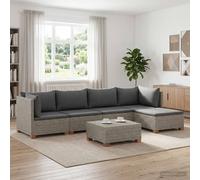 vidaXL 6 pz Set Lounge in Rattan con Cuscini GENDT Rattan naturale
