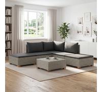 vidaXL 6 pz Set Lounge in Rattan con Cuscini GENDT Rattan naturale