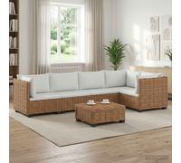 vidaXL 6 pz Set Lounge in Rattan con Cuscini GENDT Rattan naturale