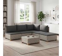 vidaXL 6 pz Set Lounge in Rattan con Cuscini GENDT Rattan naturale