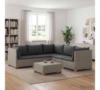 vidaXL 6 pz Set Lounge in Rattan con Cuscini GENDT Rattan naturale