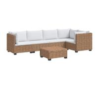 vidaXL 6 pz Set Lounge in Rattan con Cuscini GENDT Rattan naturale