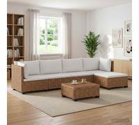 vidaXL 6 pz Set Lounge in Rattan con Cuscini GENDT Rattan naturale