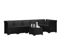 vidaXL 6-Zits Tuin Sofa Rattan Look PP Antraciet
