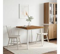 vidaXL 60 x 55 x 75 cm Legno di Acacia Massello Naturale e Bianco