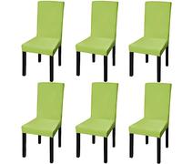 vidaXL 6x Coprisedia Elastica Casa Festa Verde Vestisedia Fodera per Sedie