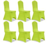 vidaXL 6x Coprisedie Elastiche Eleganti Lavabili Moderne Riunioni Feste Copertura di Protezione per Sedie Vestisedia Fodera Spandex Verde