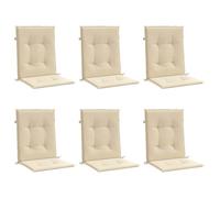 vidaXL 6x Cuscini per Sedie da Giardino Eleganti Morbidi Resistenti Arredi per Esterni Tessili Decorativi Beige 100x50x3 cm in Tessuto Oxford