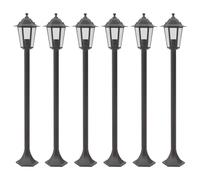 vidaXL Lampioni da Giardino 6 pezzi E27 110 cm Alluminio Bronzo