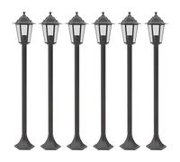 vidaXL Lampioni da Giardino 6pz E27 110 cm Alluminio Bronzo