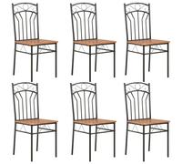 vidaXL 6X Sedie per Sala da Pranzo Robuste Stile Vintage Industriale Eleganti Li