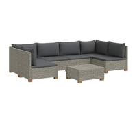 vidaXL 7 pz Set Lounge in Rattan con Cuscini GENDT Rattan naturale