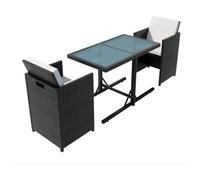 VIDAXL - 7 Pz Set Mobili Da Giardino In Polyrattan Neri