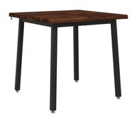 vidaXL 70 x 70 x 75 cm Legno di Acacia Massello Marrone scuro e Nero