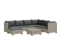 vidaXL 8 pz Set Lounge in Rattan con Cuscini GENDT Rattan naturale