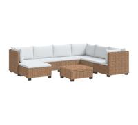 vidaXL 8 pz Set Lounge in Rattan con Cuscini GENDT Rattan naturale
