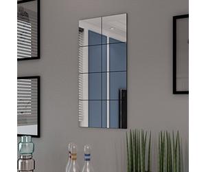 vidaXL 8X Piastrelle in Vetro a Specchio Senza Cornice da Parete Specchiera