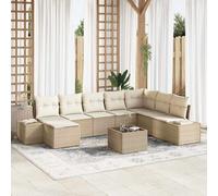 vidaXL 9 pz Beige