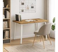 vidaXL 90 x 55 x 75 cm Legno di Acacia Massello Bianco Rettangolare
