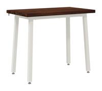 vidaXL 90 x 55 x 75 cm Legno di Acacia Massello Marrone scuro e Bianco
