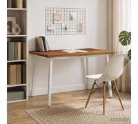 vidaXL 90 x 55 x 75 cm Legno di Acacia Massello Naturale e Bianco