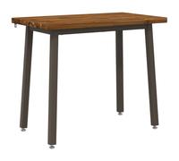 vidaXL 90 x 55 x 75 cm Legno di Acacia Massello Naturale e Caffè