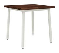 vidaXL 90 x 90 x 75 cm Legno di Acacia Massello Marrone scuro e Bianco