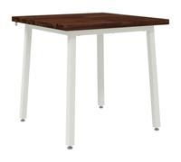 vidaXL 90 x 90 x 75 cm Legno di Acacia Massello Marrone scuro e Bianco