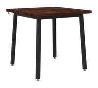 vidaXL 90 x 90 x 75 cm Legno di Acacia Massello Marrone scuro e Nero