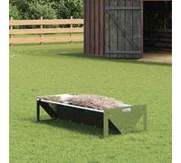 vidaXL Abbeveratoio per bestiame Argento 108 x 50 x 28 cm
