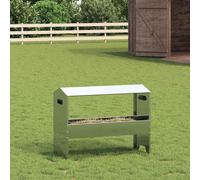 vidaXL Abbeveratoio per bestiame Argento 79 x 35 x 62 cm 15 kg