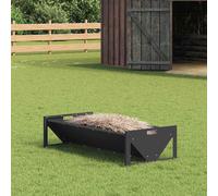 vidaXL Abbeveratoio per bestiame Nero 108 x 50 x 28 cm
