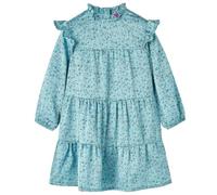 vidaXL Abito da Bambina a Maniche Lunghe Blu 140