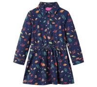 vidaXL Abito da Bambina a Maniche Lunghe Blu Marino 104