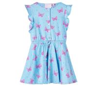 vidaXL Abito da Bambina con Bottoni Senza Maniche Blu 92