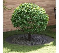 vidaXL adatto per Anelli d'Albero Piatto 5 pz Nero Ø90/120 cm Acciaio