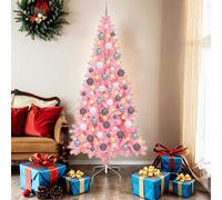 vidaXL Alberi di Natale artificiali con 300 LED Rosa 180 cm PVC