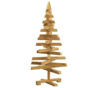 vidaXL Alberi di Natale Marrone 90 cm Legno di Pino massello, Salotto Moderno, Albero di Natale Artificiale, Decorazioni Festive, Rami Regolabili, Minimalista in Legno di Pino