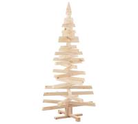 vidaXL Alberi di Natale Naturale 150 cm Legno di Pino massello, Salotto Moderno, Albero di Natale Artificiale, Decorazioni Festive, Rami Regolabili, Minimalista in Legno di Pino