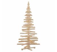 vidaXL Alberi di Natale Naturale 180 cm Legno di Pino massello, Salotto Moderno, Albero di Natale Artificiale, Decorazioni Festive, Rami Regolabili, Minimalista in Legno di Pino
