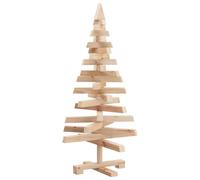 vidaXL Alberi di Natale Naturale 90 cm Legno di Pino massello, Salotto Moderno, Albero di Natale Artificiale, Decorazioni Festive, Rami Regolabili, Minimalista in Legno di Pino