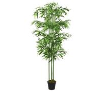 vidaXL Albero Bambù Artificiale 240 Foglie 80 cm Verde