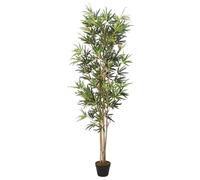 vidaXL Albero Bambù Artificiale 368 Foglie 80 cm Verde