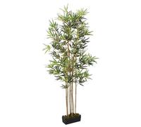 vidaXL Albero Bambù Artificiale 552 Foglie 120 cm Verde