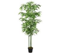 vidaXL Albero Bambù Artificiale 576 Foglie 150 cm Verde